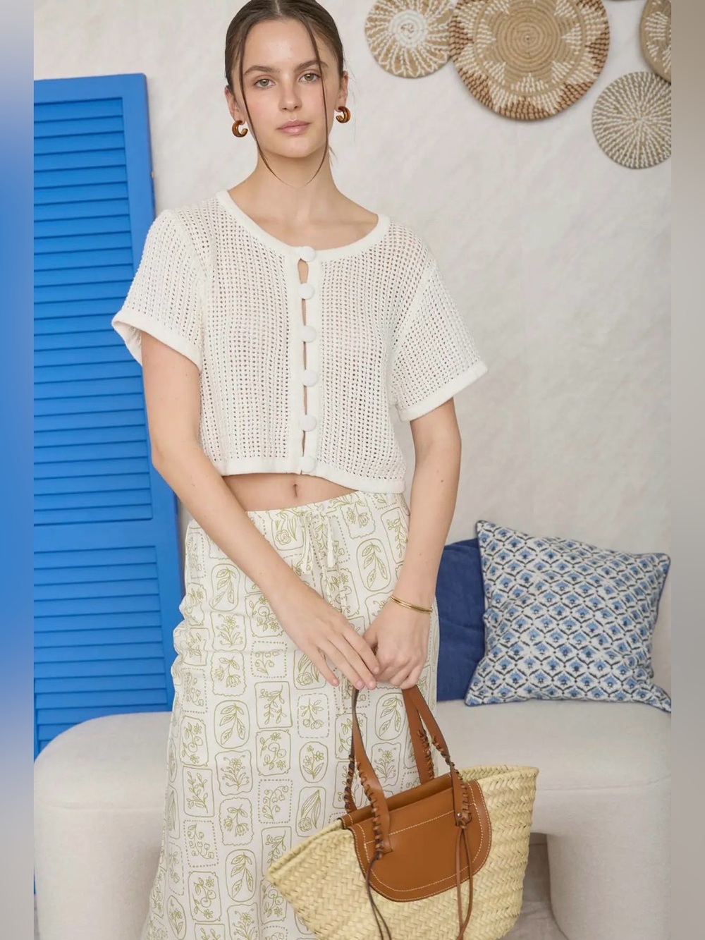 Cream Crotchet Top